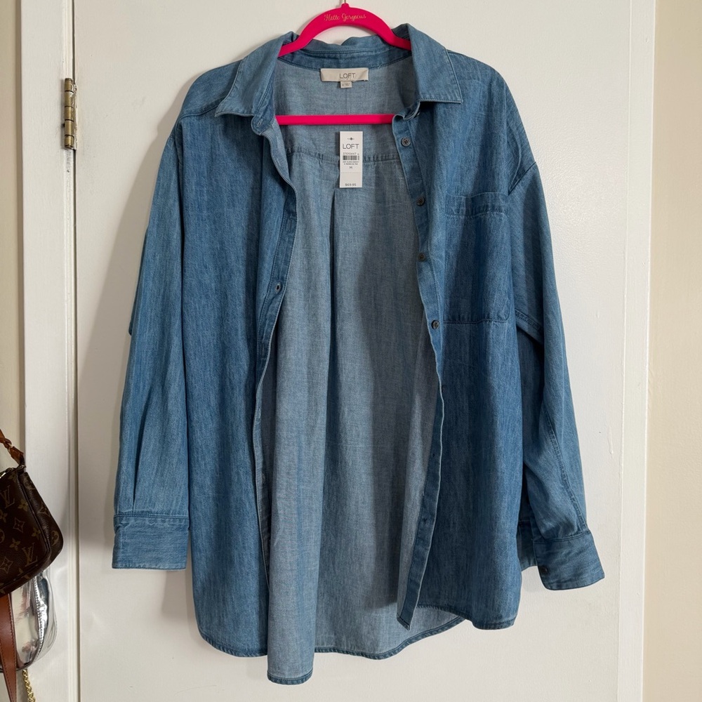 LOFT Light Blue Denim Shirt
